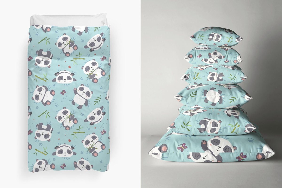 Cartoon panda set, an Animal Illustration by SunnyWS (Photo 9 of 10)