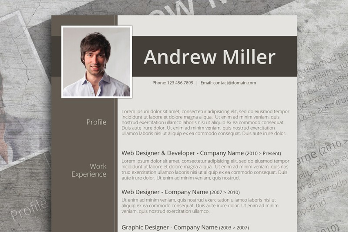 Word Resume Template, a Resume Template by Visual Impact (Photo 1 of 4)