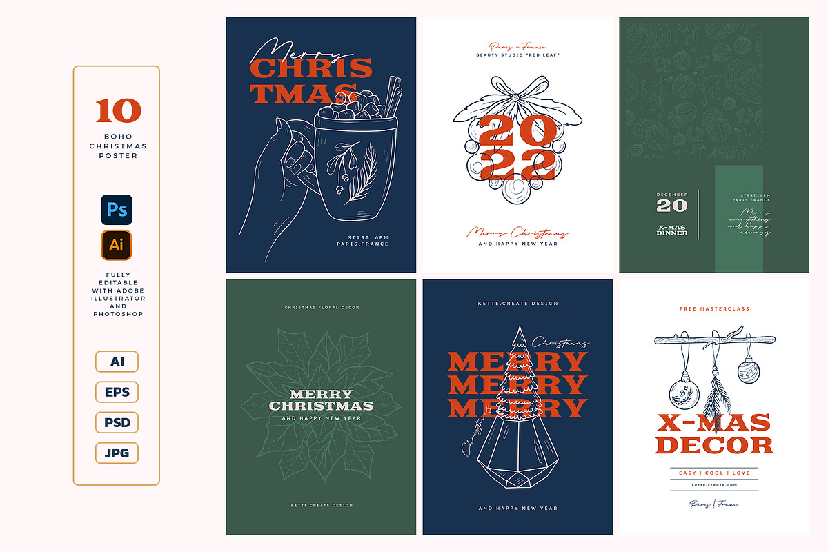 Xmas Bundle | 11 in 1 | 2 500, a Decorative Illustration by KetteCreate (Photo 43 of 58)