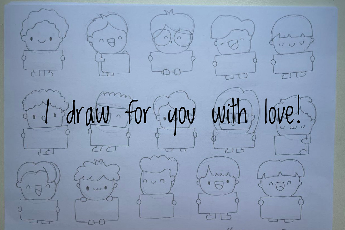 Cute Boys Signs, a Person Illustration by Palau (Photo 7 of 10)