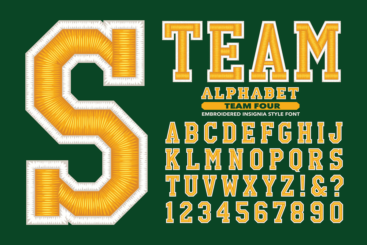 Embroidered Sports Vector Alphabet, an Object Graphic by Mysterylab Designs (Photo 15 of 16)