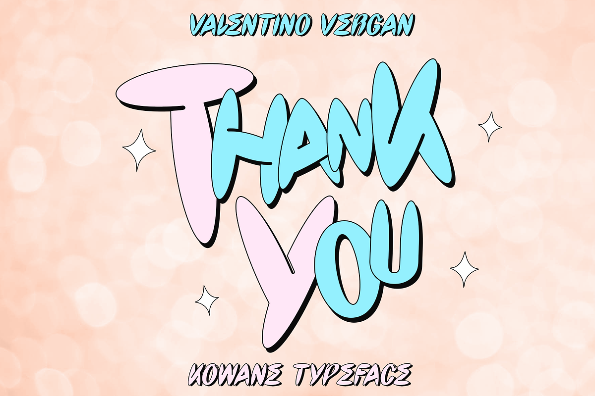 Kowane - Graffiti Bubble Font, a Sans Serif Font by Valentino Vergan (Photo 10 of 10)