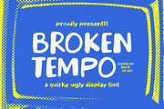 Broken Tempo Font, a Font by Timurtype (Thumbnail 1 of 7)