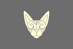 egypt cat face head line logo design, a Branding & Logo Template by devastd