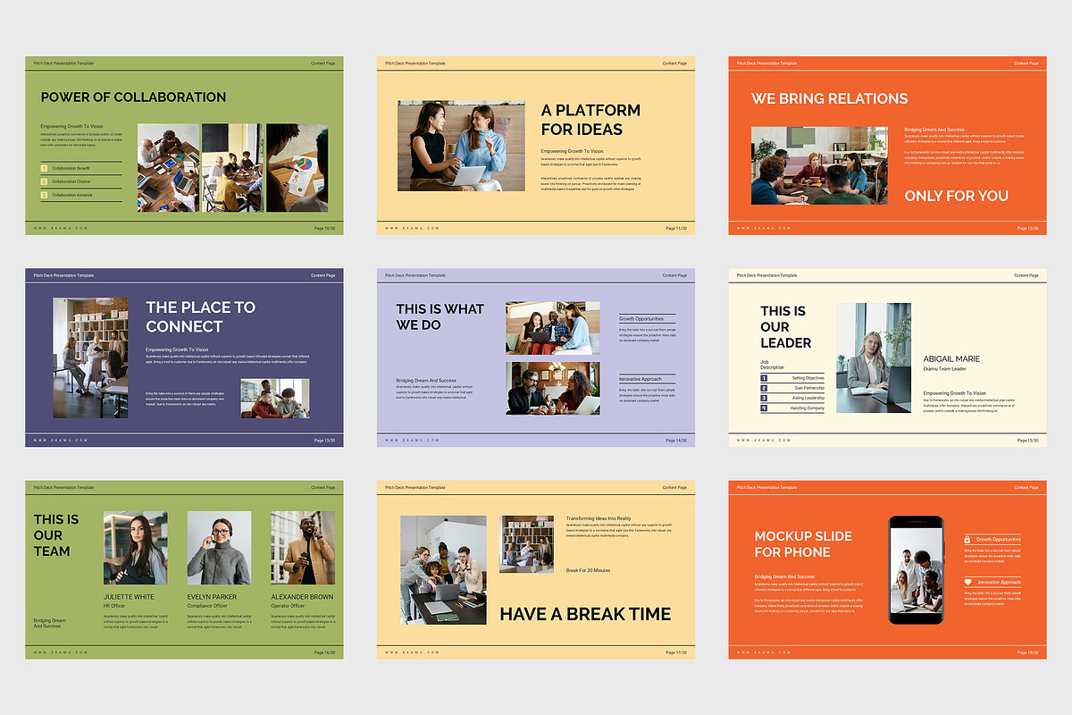 Ekamu : Pitch Deck Powerpoint, a Presentation Template by Punkl Camp (Photo 3 of 9)