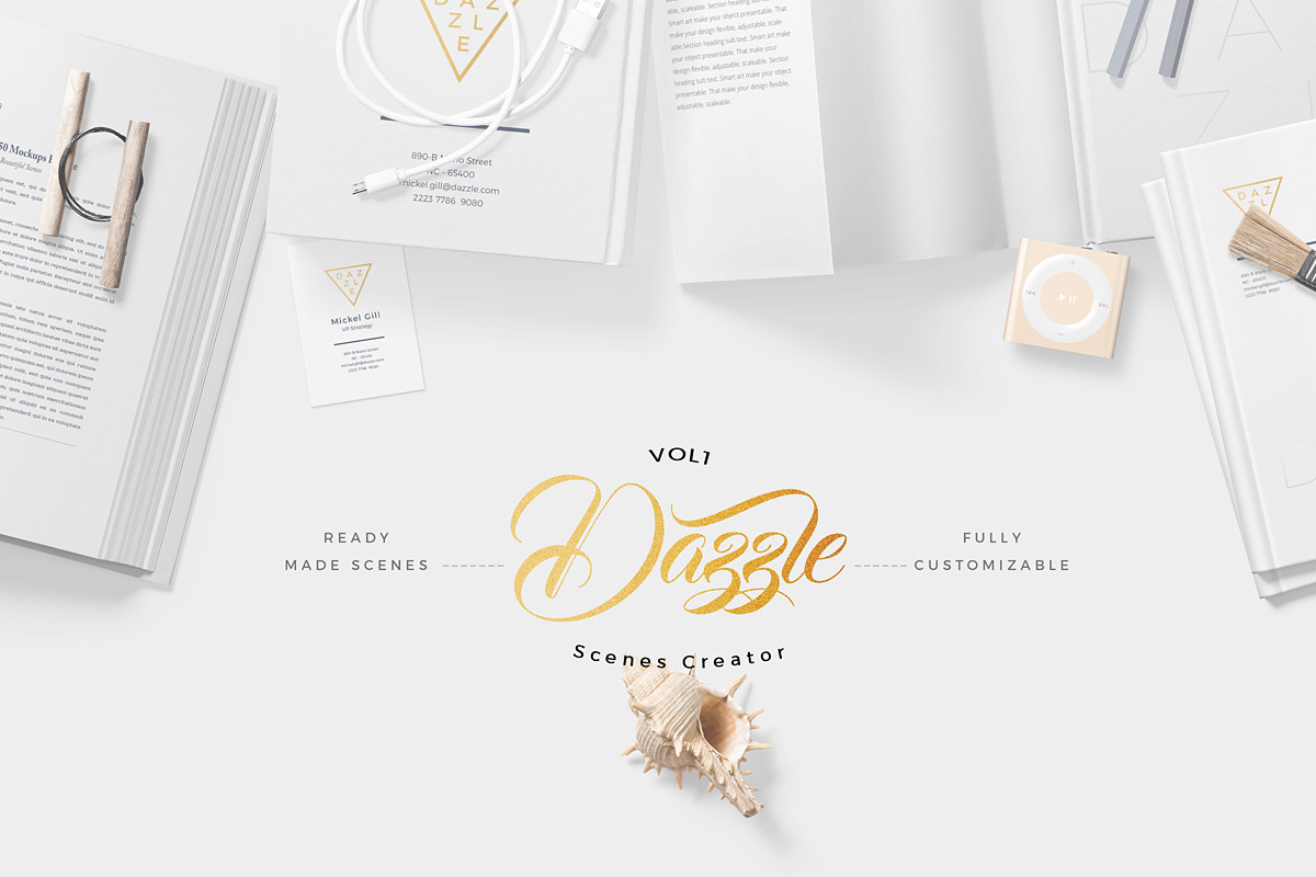Dazzle - Scene Creator Bundle, a Books & Magazine Mockup by ZippyPixels (Photo 9 of 28)
