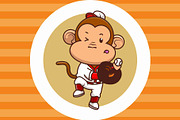 Baseball Player Monkey Cartoon, an Animal Illustration by Artstorystudio (Thumbnail 3 of 4)