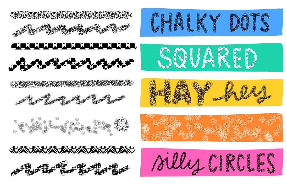 Procreate Pattern Brush Set, a Brush Add-On by Positively Present (Photo 4 of 12)