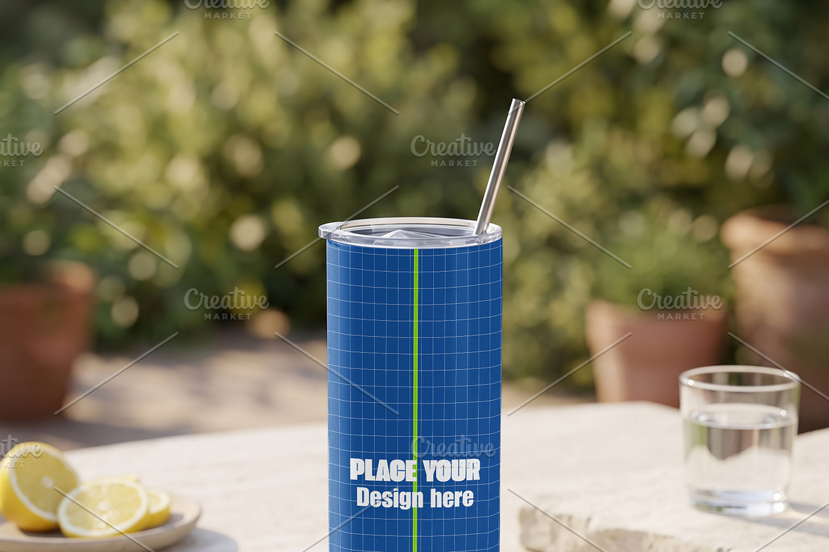 20oz Skinny Tumbler Mockup Bundle, a Cups & Container Mockup by Pixel Foundry (Photo 4 of 4)