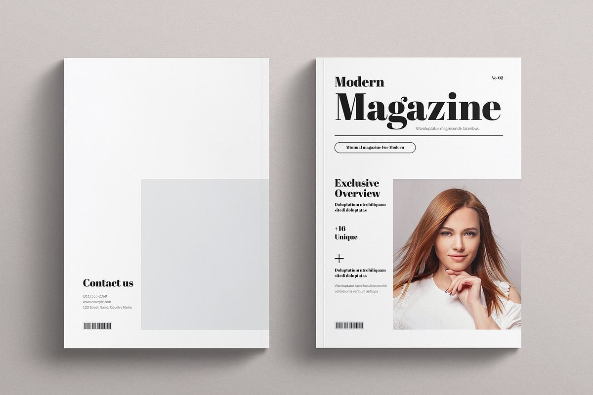 Modern Magazine Template, a Magazine Template by E-Type (Photo 7 of 7)