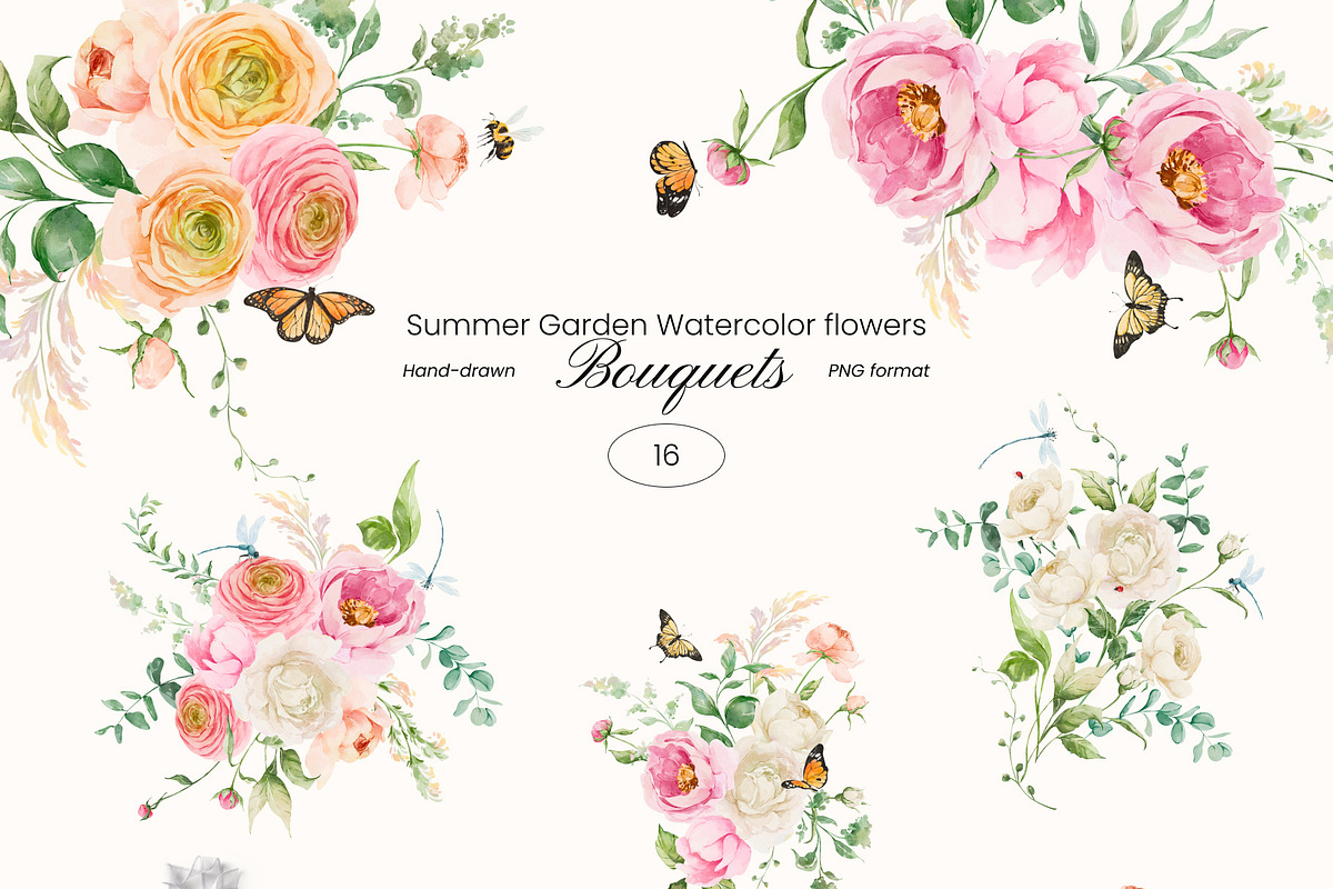 Watercolor Floral Bundle - 4 Seasons, a Seasonal Illustration by Yuliia Lashevska (Photo 22 of 28)