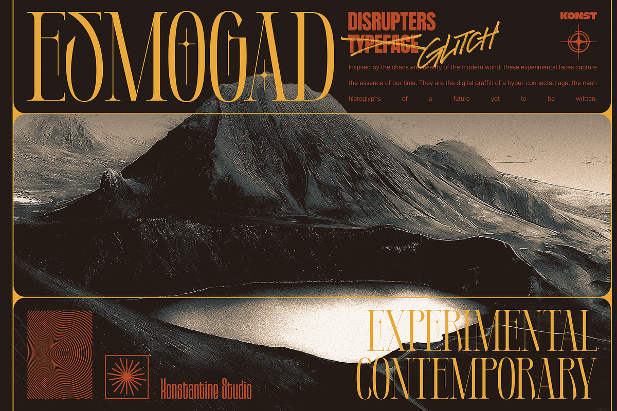 Esmogad - Futuristic Serif Fonts, a Serif Font by Konstantine Studio (Photo 1 of 8)