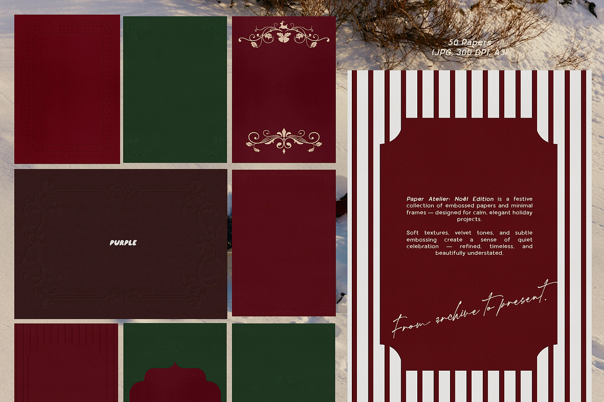 Noël Edition: Embossed Papers, a Texture Graphic by Purple (Photo 12 of 15)