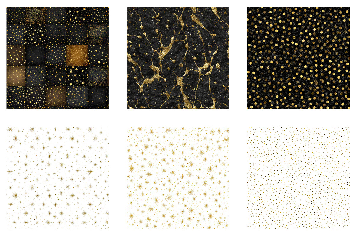 Black Gold Glitter Digital Paper, a Pattern Graphic by CreationArt (Photo 5 of 5)