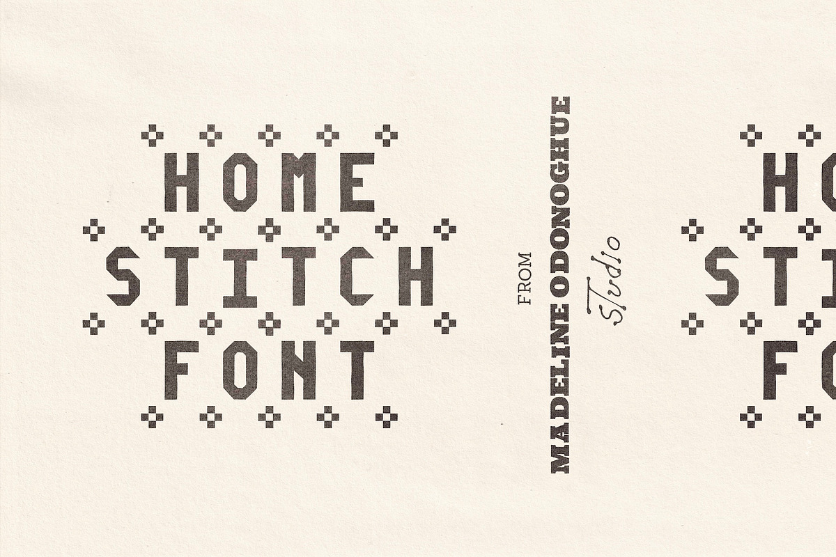 HomeStitch Hand Crafted Font, a Sans Serif Font by Madeline ODonoghue Design (Photo 1 of 8)