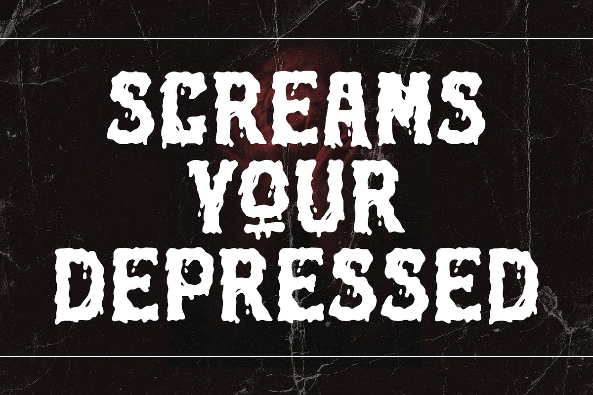 Ghouls Bloods - Dripping Font, a Script Font by AQR Studio (Photo 14 of 16)