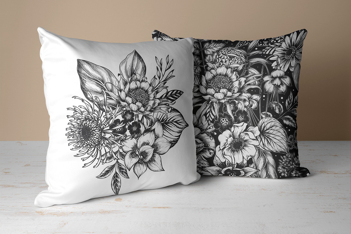Day and Night. Vector Floral Set, a Pattern Graphic by Molly art (Photo 11 of 14)