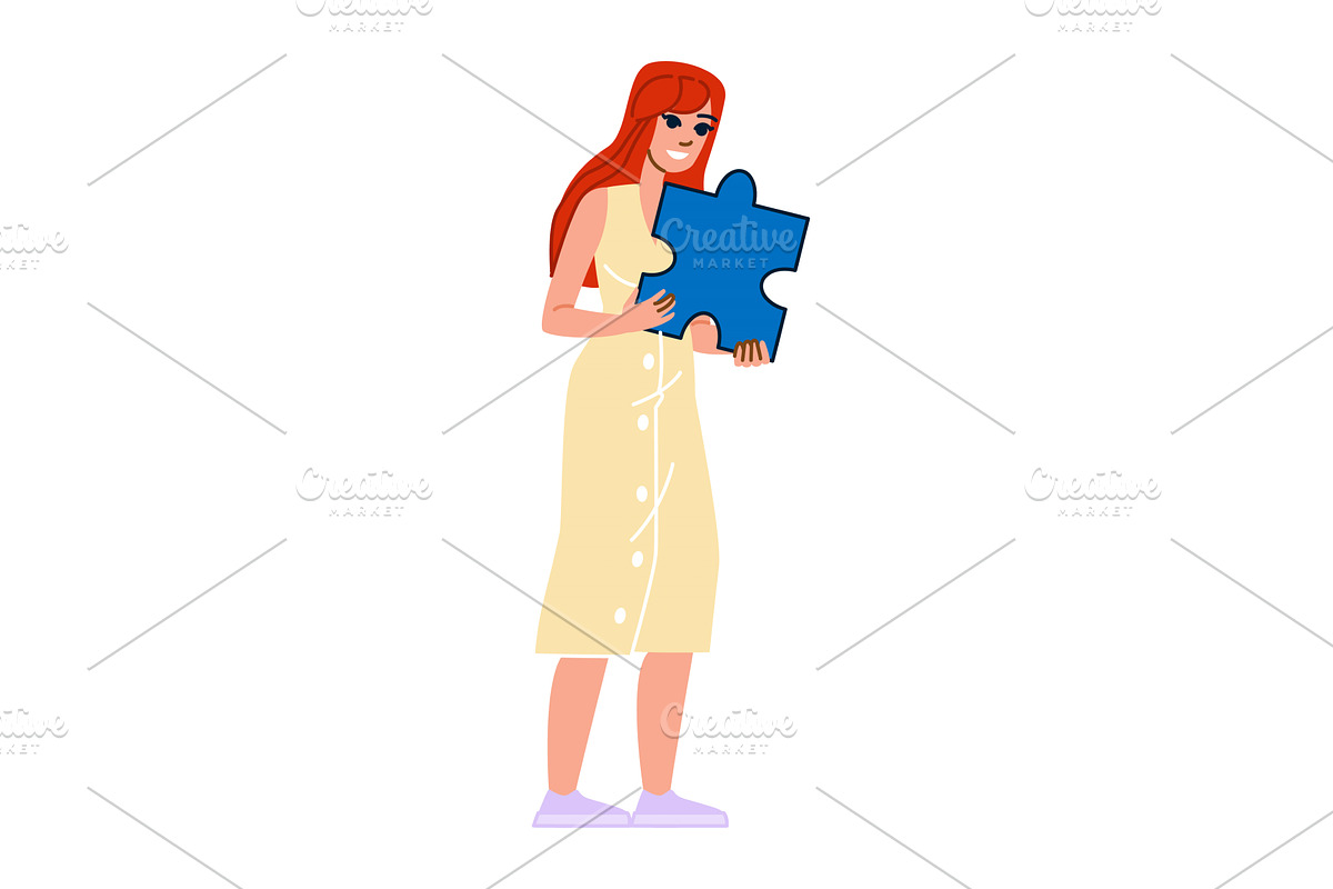 Businesswoman holding big blue, a Person Illustration by pikepicture