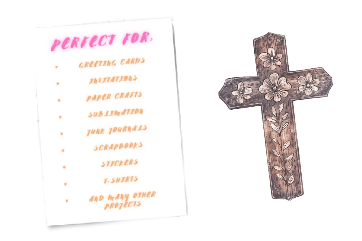 Christian Rustic Easter Clipart, an Illustration by Watercolor design (Photo 10 of 13)