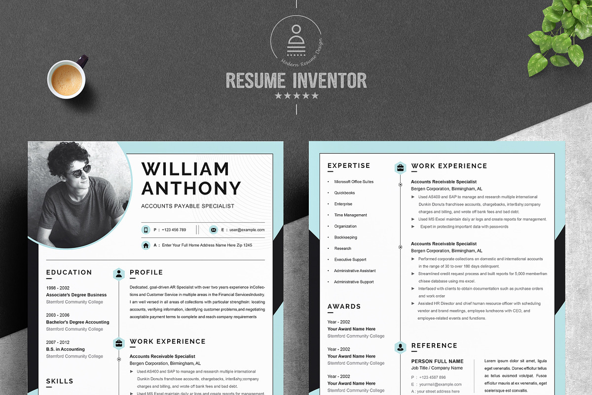 JOB WINNING RESUME - 50 TEMPLATES, a Resume Template by ResumeInventor (Photo 96 of 184)