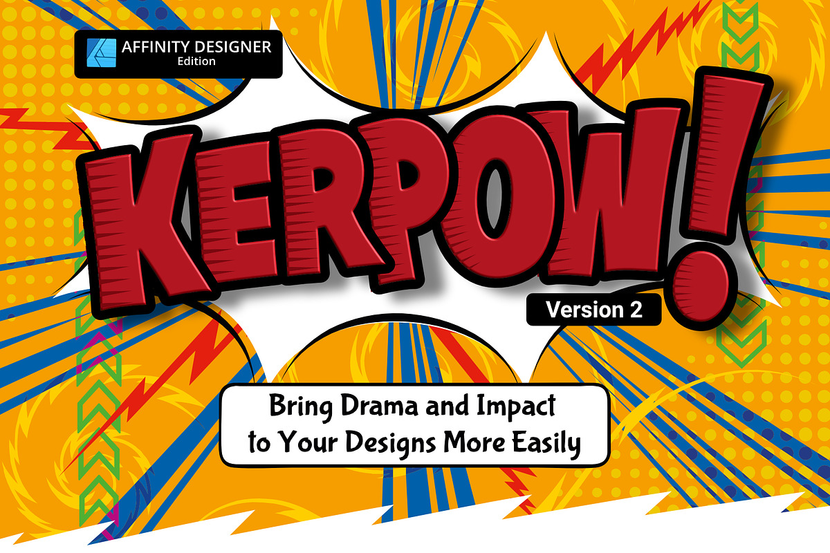 Kerpow! - Affinity Vector Brushes, a Brush Add-On by DonkeyWorx (Photo 1 of 6)