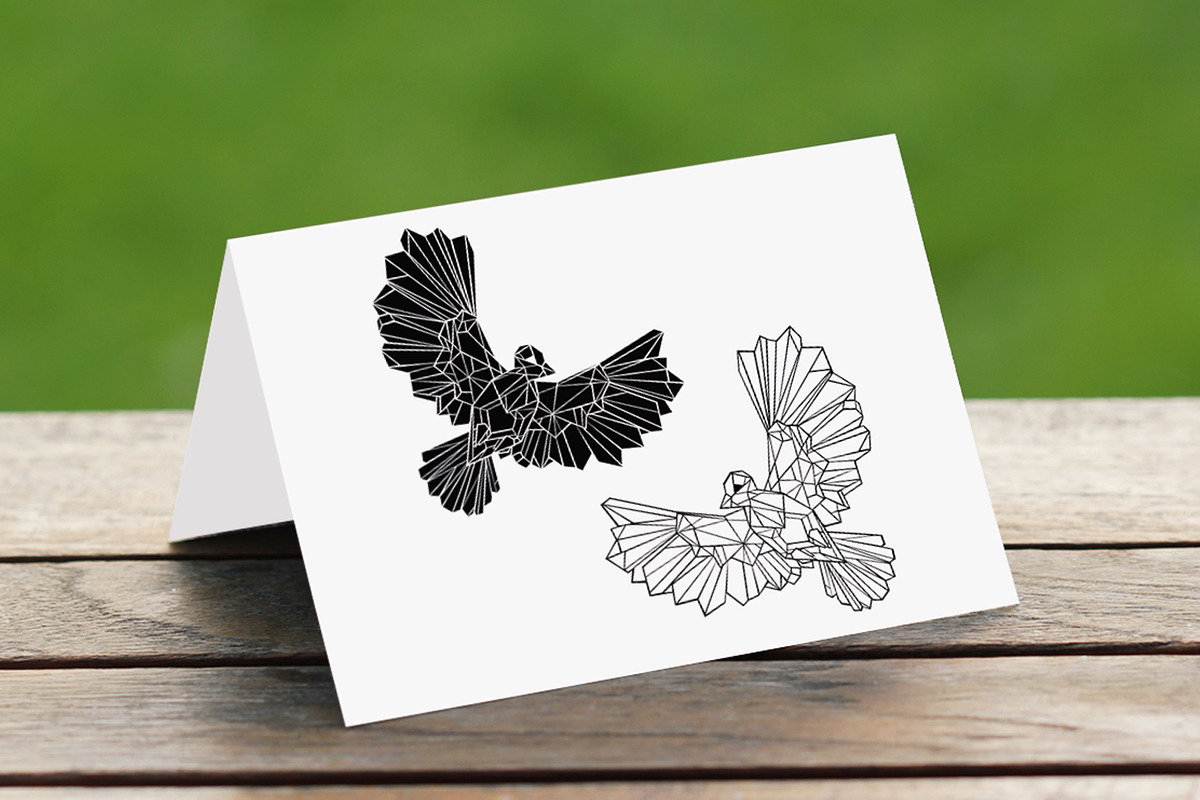 Polygonal doves, an Animal Illustration by blackmoon9 (Photo 3 of 3)