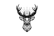 Artistic Geometric Deer Head Bundle, an Illustration by yasushie (Thumbnail 3 of 31)