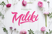 Miliki Script (Extra), a Script Font by khurasan (Thumbnail 1 of 8)