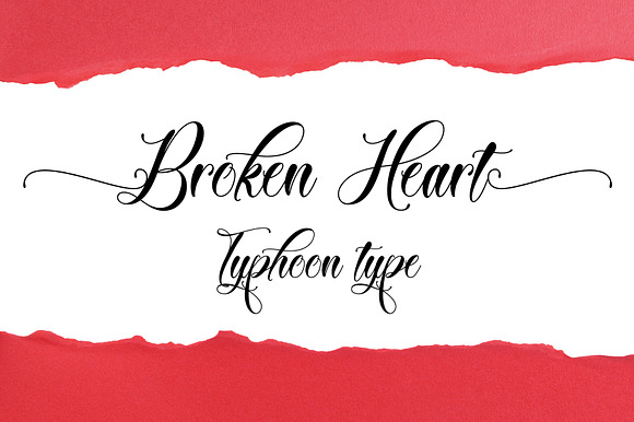 Broken Heart font preview 3