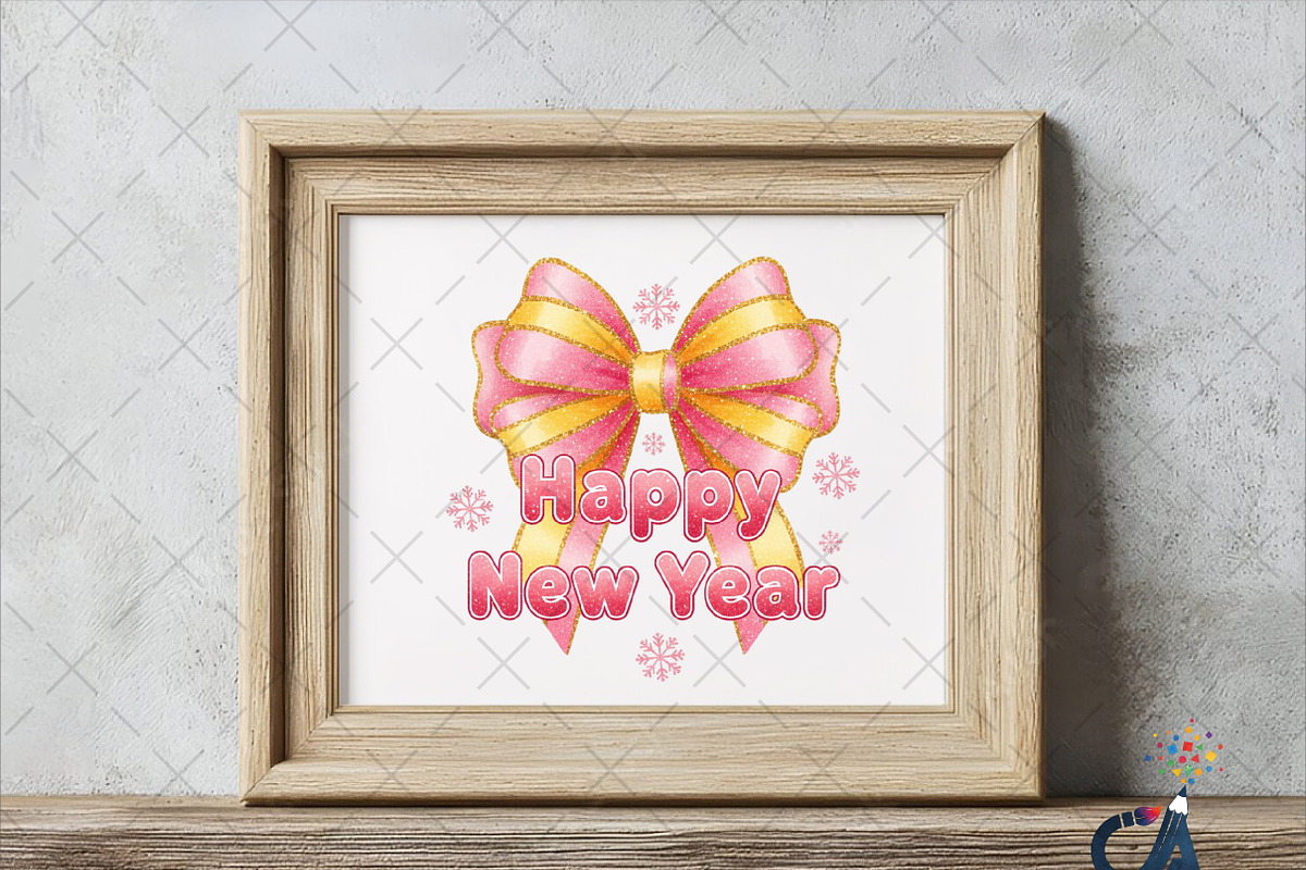 New Year Pink Coquette Bow PNG, an Illustration by Creative Art (Photo 4 of 6)