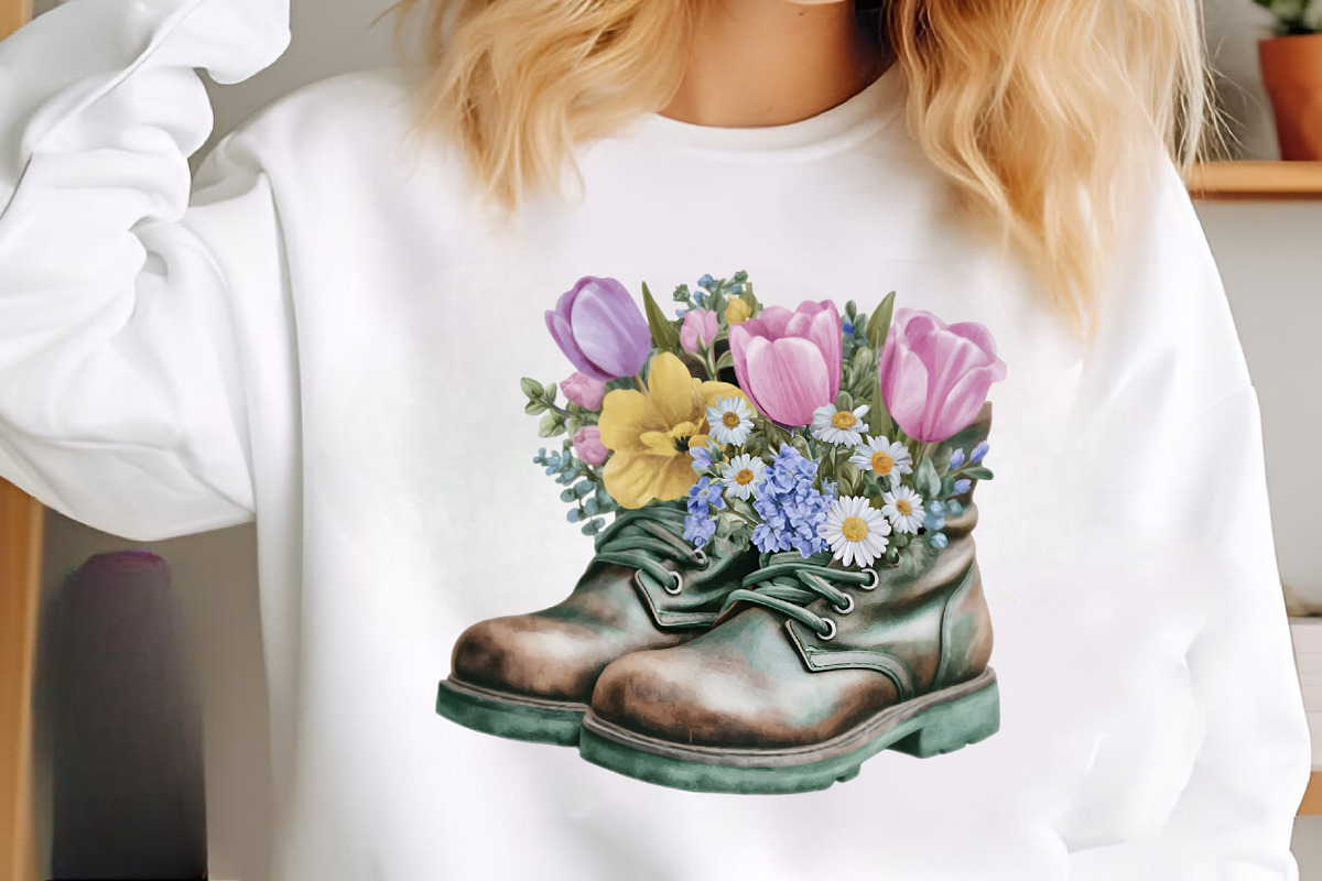 Watercolor spring flowers clipart, an Illustration by SinaCreation (Photo 6 of 8)