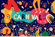 Carnival Holiday collection, a Decorative Illustration by MoleskoStudio (Thumbnail 1 of 24)
