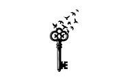50 Flying Keys Silhouette Vector Bun, an Illustration by Designs_River (Thumbnail 17 of 51)
