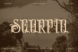 Scorpio - Vintage Ornamental Font