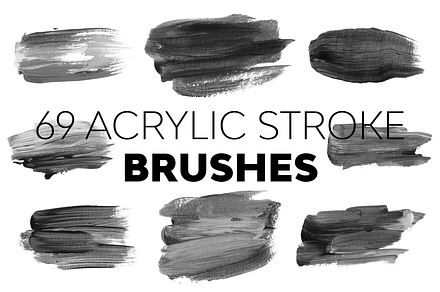 Acrylic Stroke Brushes, a Brush Add-On by UnicDesign
