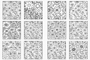 Floral Pattern Coloring Pages, a Print Template by Lamia Emad (Thumbnail 2 of 4)