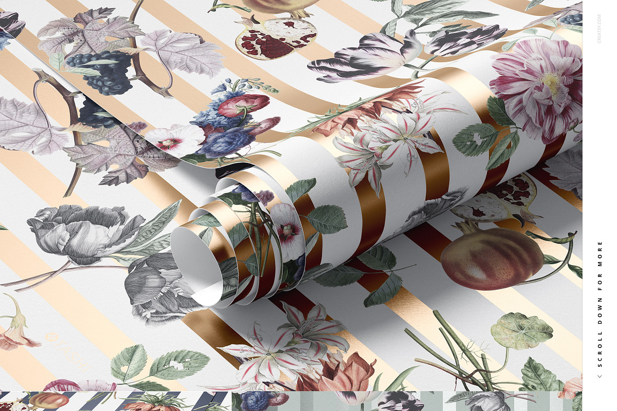 Paper Wallpaper Mockup Bundle, a Merchandise Mockup by creatsy5 (Photo 14 of 21)