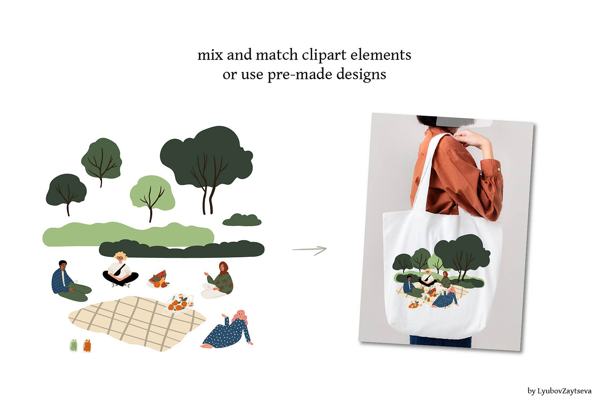 Farmer Market people set clipart, a Person Illustration by LyubovZaytseva (Photo 4 of 8)