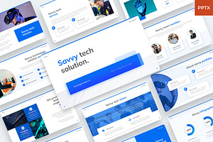 Savvy tech solution - PowerPoint, a Presentation Template by BeadyLab