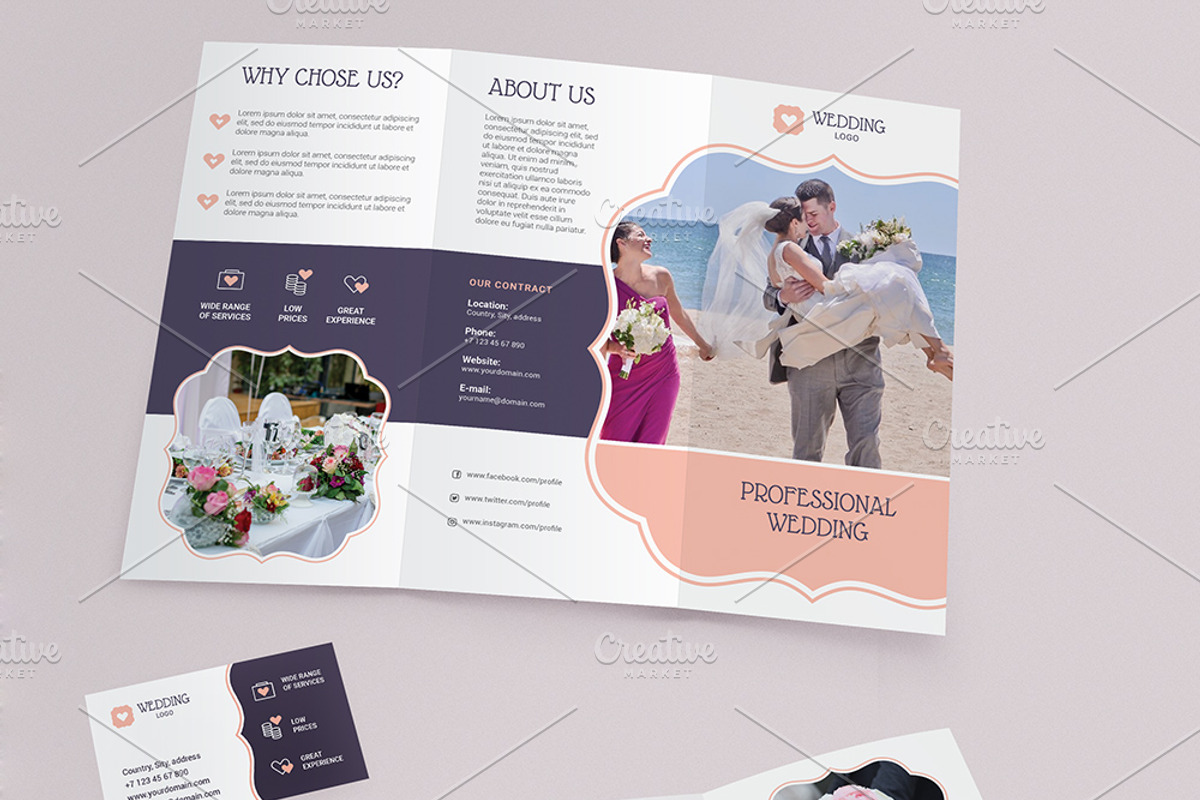 Trifold brochure Business Card M-Up, a Brochure Template by NetGon_Tech's Shop (Photo 4 of 4)