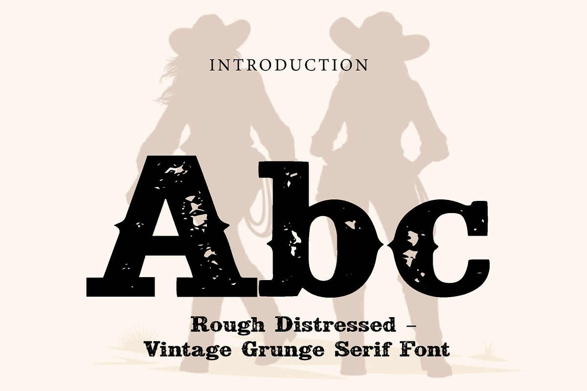 Rough Distressed, a Serif Font by Wow Magic (Photo 2 of 3)