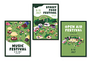 Open-air fest posters + banners set, a Background Graphic by PaperTrident (Thumbnail 2 of 9)