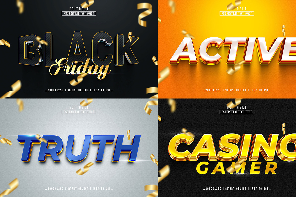 3D Luxury Editable Text Effect Style, a Layer Style Add-On by Md Jahidul99 (Photo 4 of 10)