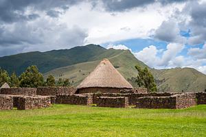 Traditional Thatched-Roof Hut at the Archaeological Site of Raqc, an Architecture Photo by GoodGoods
