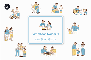 Fatherhood Moments Illustration, an Object Graphic by Jump Studio
