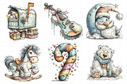 Whimsical Icy Blue Christmas Clipart, an Illustration by Daily.Designs (Thumbnail 5 of 5)