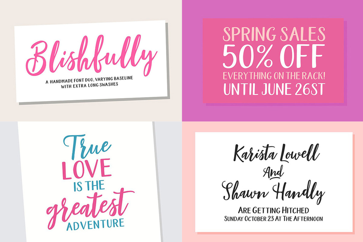 Handwritten Fonts Collection, a Script Font by Areatype (Photo 16 of 62)