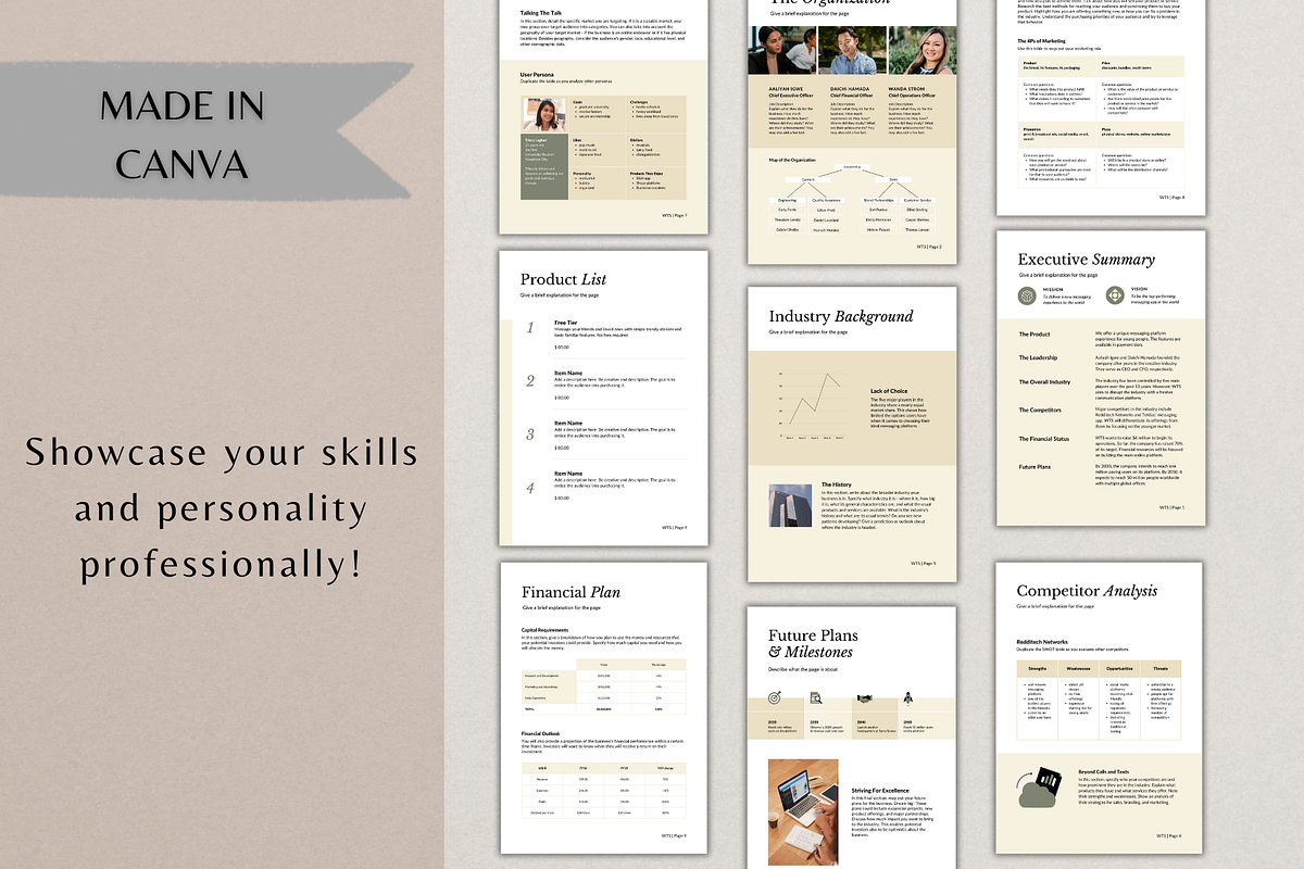 Startup Business Plan Templates, a Print Template by TheSimplySereneShop (Photo 4 of 7)
