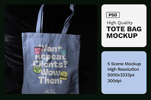 Tote Bag Mockup - VOL 2, a Merchandise Mockup by Simetrica Labs