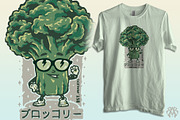Cute Japanese Cartoon Broccoli, a Food Illustration by Krizvector Artwork Shop (Thumbnail 2 of 3)